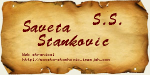 Saveta Stanković vizit kartica